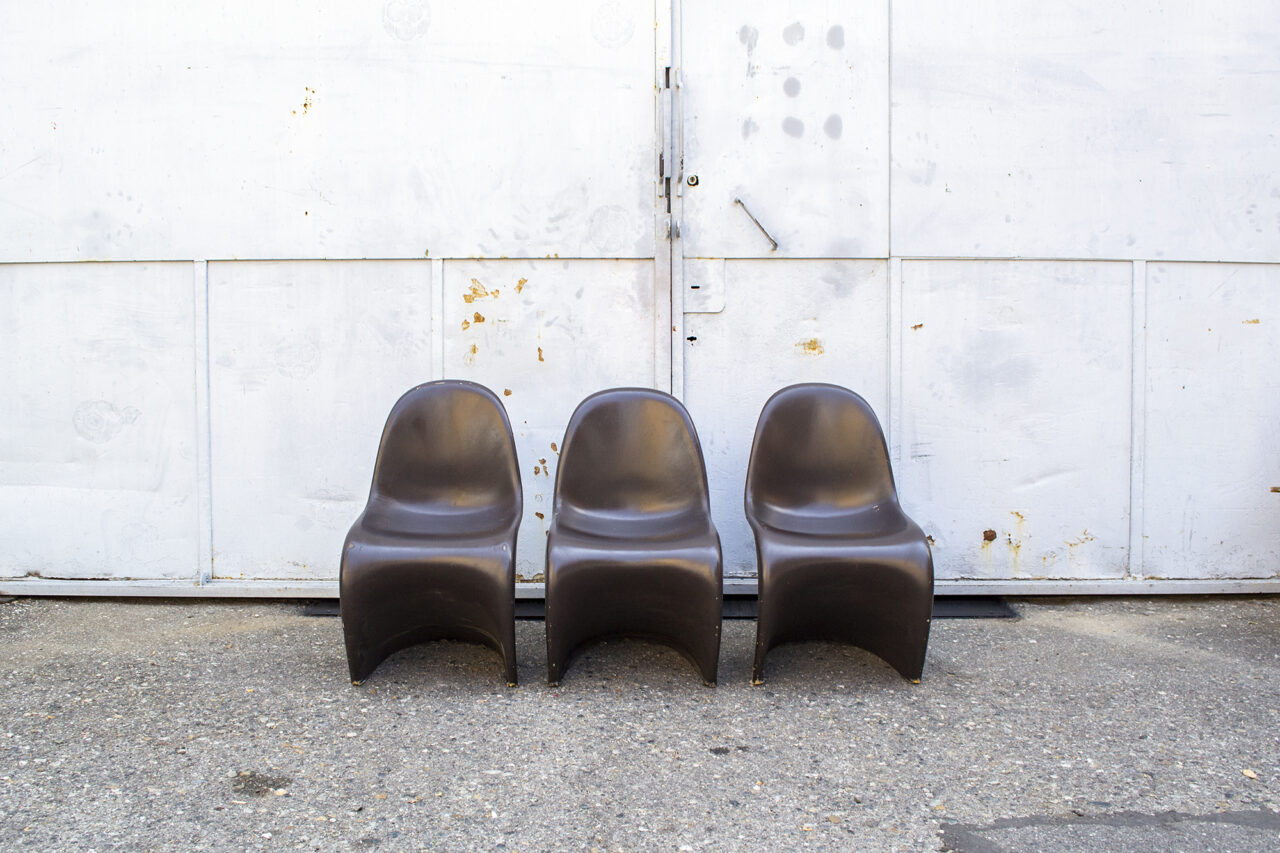 Panton Chair Pelle Marrone - immagine 5