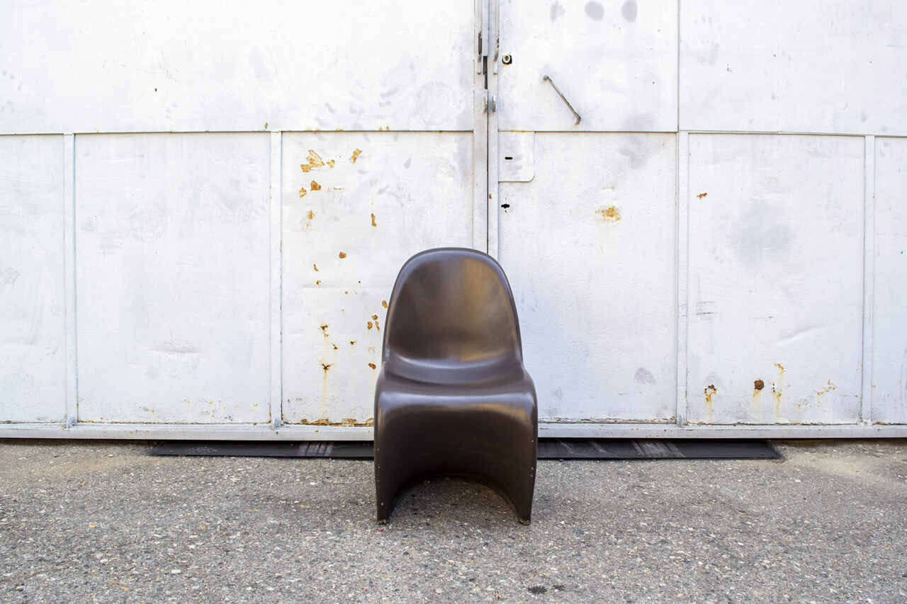 Panton Chair Pelle Marrone - immagine 2