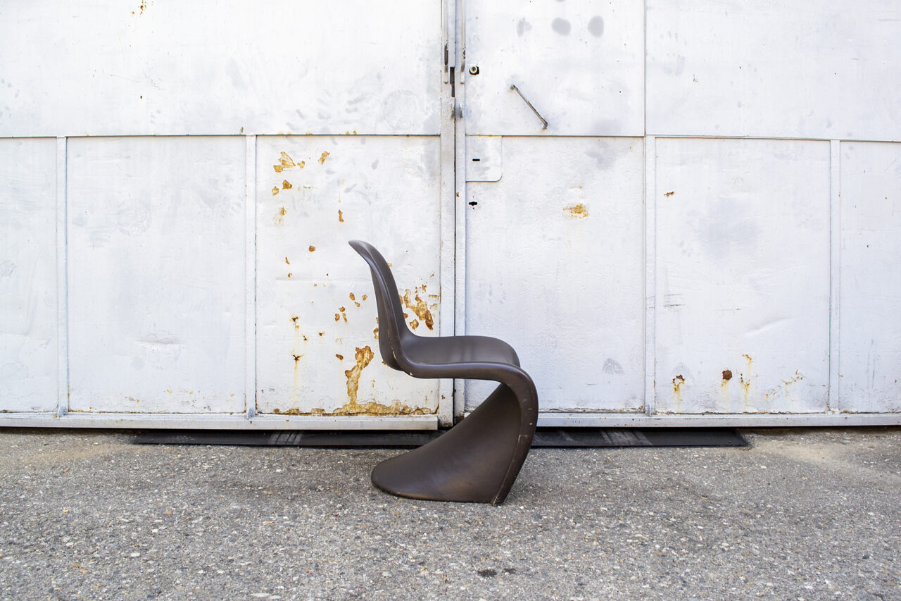 Panton Chair Pelle Marrone - immagine 3