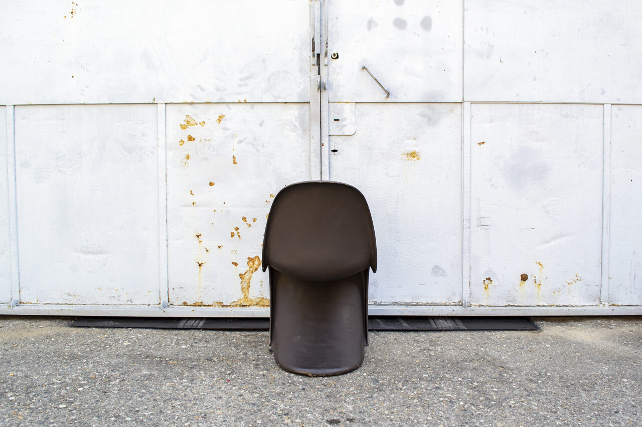 Panton Chair Pelle Marrone - immagine 4